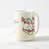 よくはしゃぐ雪だるま コーヒーマグカップ (正面右)