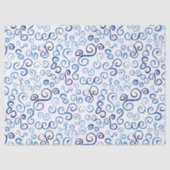 よくはしゃぐ青絵を描曲線 薄葉紙 (正面)