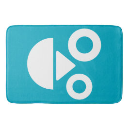 よくはしゃぐ顔ミニマルおもしろいazure バスマット