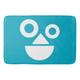 よくはしゃぐ顔ミニマルおもしろいazure バスマット