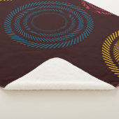 よくはしゃぐ,カラフル,トレンディーカッコいいストライプの円 シェルパブランケット (3/4)