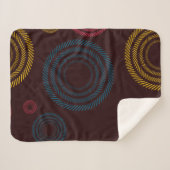 よくはしゃぐ,カラフル,トレンディーカッコいいストライプの円 シェルパブランケット (正面(横))