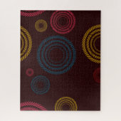 よくはしゃぐ,カラフル,トレンディーカッコいいストライプの円 ジグソーパズル (縦)