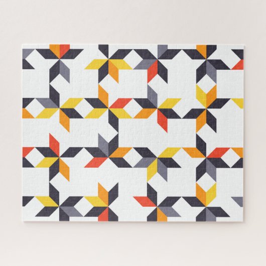 よくはしゃぐ,カラフル,トレンディー，都市のカッコいいイラストレーション ジグソーパズル (横)