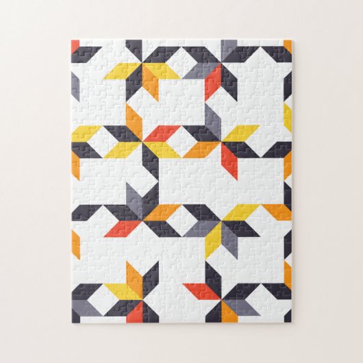 よくはしゃぐ,カラフル,トレンディー，都市のカッコいいイラストレーション ジグソーパズル (縦)