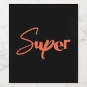 よくはしゃぐ,クリエイティブ,カッコいいトレンディー赤デザインすごい ワインラベル (シングルラベル)