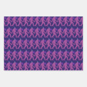 よくはしゃぐ&ブおもしろいライト誕生日カラフルビッグフット ラッピングペーパーシート (正面)