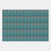 よくはしゃぐ&ブユニークライト誕生日カラフルビッグフット ラッピングペーパーシート (正面3)