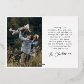 よくはしゃぐChristmasモダン Photo Collage 箔シーズンカード (裏面)