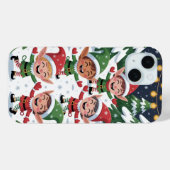 よくはしゃぐChristmas Elfs Snow iPhone / iPadケース Case-Mate iPhoneケース (裏面 (横))