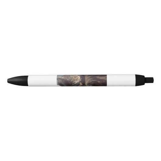 よくはしゃぐDave Black Trim Pen 黒ボールペン (正面)
