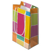 よくはしゃぐSpringtimeジオメトリブロック スモールペーパーバッグ (正面アングル)