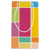 よくはしゃぐSpringtimeジオメトリブロック スモールペーパーバッグ (正面)