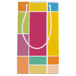 よくはしゃぐSpringtimeジオメトリブロック スモールペーパーバッグ