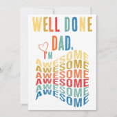 よくやったパパ、私は最高！お父さんの日におすすめのユーモアあふれる名言 シーズンカード (正面)