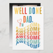 よくやったパパ、私は最高！お父さんの日におすすめのユーモアあふれる名言 シーズンカード (正面/裏面)