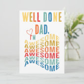 よくやったパパ、私は最高！お父さんの日におすすめのユーモアあふれる名言 シーズンカード (スタンド正面)