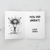 よくやった漫画の女の子素晴らし カード (内部)