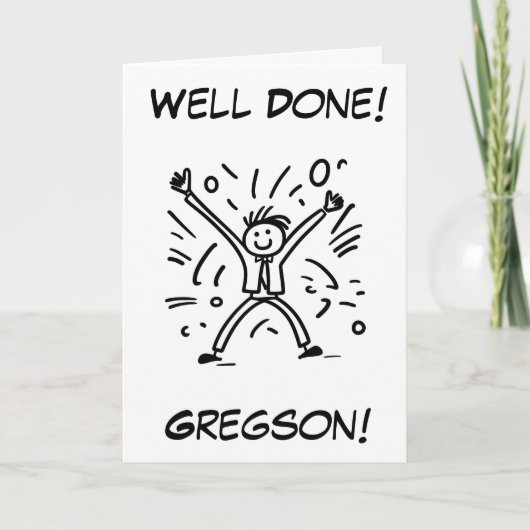 よくやった漫画の男の素晴らし子 カード (正面)