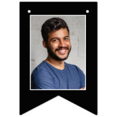 よくやった赤いロゼット、カスタム写真パーソナライズされた- バンティングフラッグ (第1の旗)