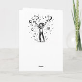 よくやった10代の漫画の女の子素晴らし カード (裏面)