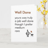 よくやった – おめでとうおもしろい詩 カード (黄色い花)