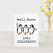 よくやった、おめでとう、かわい祝い カード (黄色い花)