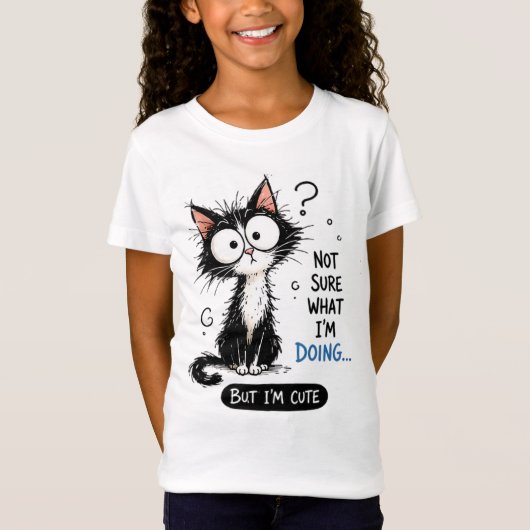 よくわからないけど可愛い猫Tシャツ Tシャツ (正面)