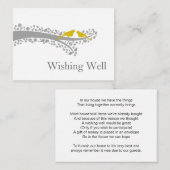 よくカードを望む白い木の黄色いロベバード エンクロージャーカード (正面/裏面)