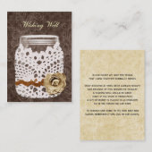 よくカードを望む茶色の田舎臭いメイソンの瓶 エンクロージャーカード (正面/裏面)