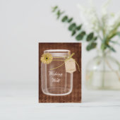よくカードを望む茶色の田舎臭いメイソンの瓶 エンクロージャーカード (スタンド正面)