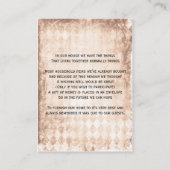 よくカードを望む茶色の田舎臭いメイソンの瓶 エンクロージャーカード (裏面)