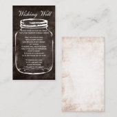 よくカードを望む茶色の田舎臭いメイソンの瓶 エンクロージャーカード (正面/裏面)