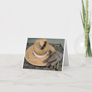 よく使われたガーデンハットと手袋 カード