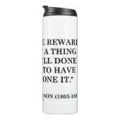 よく出来た事の褒美が人の役に立つ タンブラー (回転右)