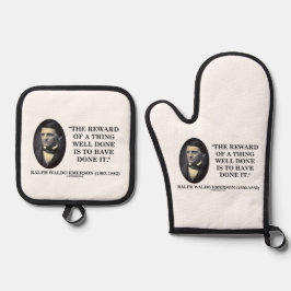 よく出来た事の褒美が人の役に立つ 鍋つかみ&鍋敷きセット