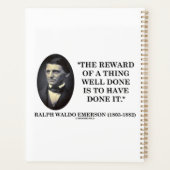 よく出来た事の褒美はやったに過ぎぬ プランナー手帳 (裏面)