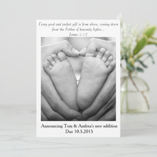 よく及び完全なギフトの~の妊娠の発表 案内状 (スタンド正面)