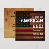 よく古いアメリカ人BBQ! 招待状 (正面/裏面)