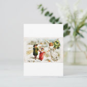 よく古いクリスマス シーズンポストカード (スタンド正面)