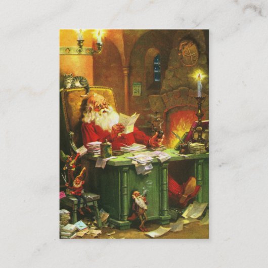 よく古いサンタクロース 名刺 (正面)