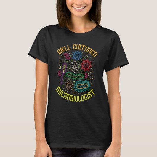 よく培養された微生物学者の微生物菌体 Tシャツ (正面)