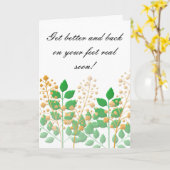 よく庭の花や葉 カード (黄色い花)