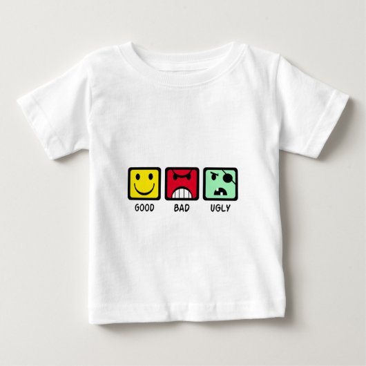よく悪い醜い ベビーTシャツ (正面)
