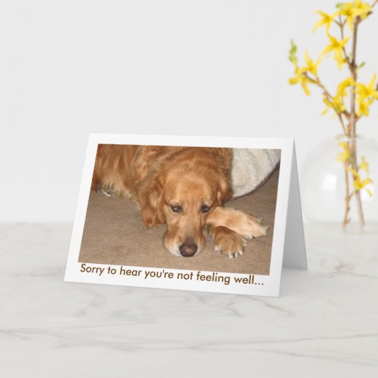 よく感じません カード (黄色い花)