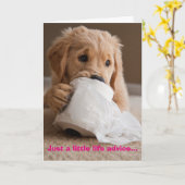 よく拭いてね カード (黄色い花)