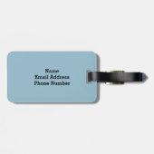 よく旅された黄色のゴムダッキー(アヒルちゃん) ラゲッジタグ (裏面横)