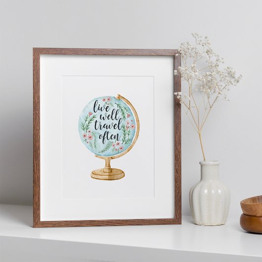 よく暮らし、頻繁に旅行 ポスター