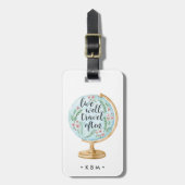 よく暮らし、頻繁に旅行 ラゲッジタグ (正面縦)