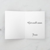 よく水色の花のケシを手に入れる シーズンカード (内部)